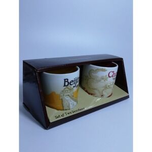 Starbucks Set Of‎ Two China Demitasse Espresso Cups 3 Fl Oz